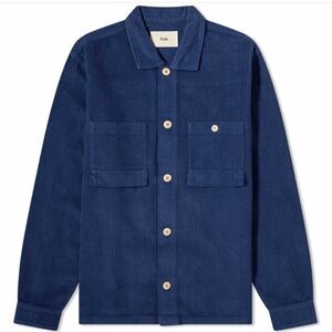 NWT Folk Men's Chunky Cord Shirt In Navy